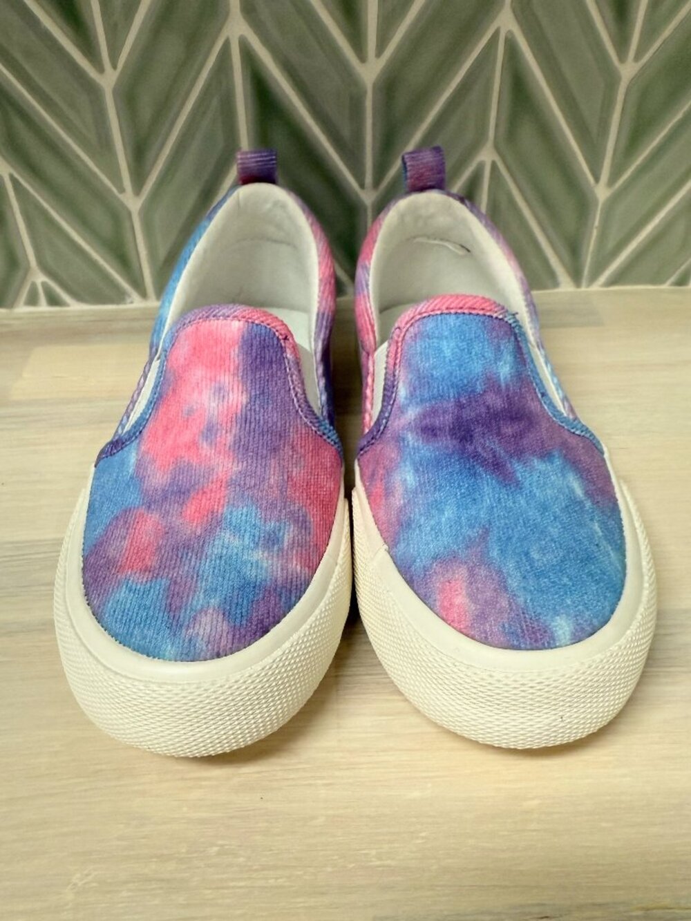 Cat & Jack Girls' Neva Tie-Dye Slip-On Sneakers - Size 13